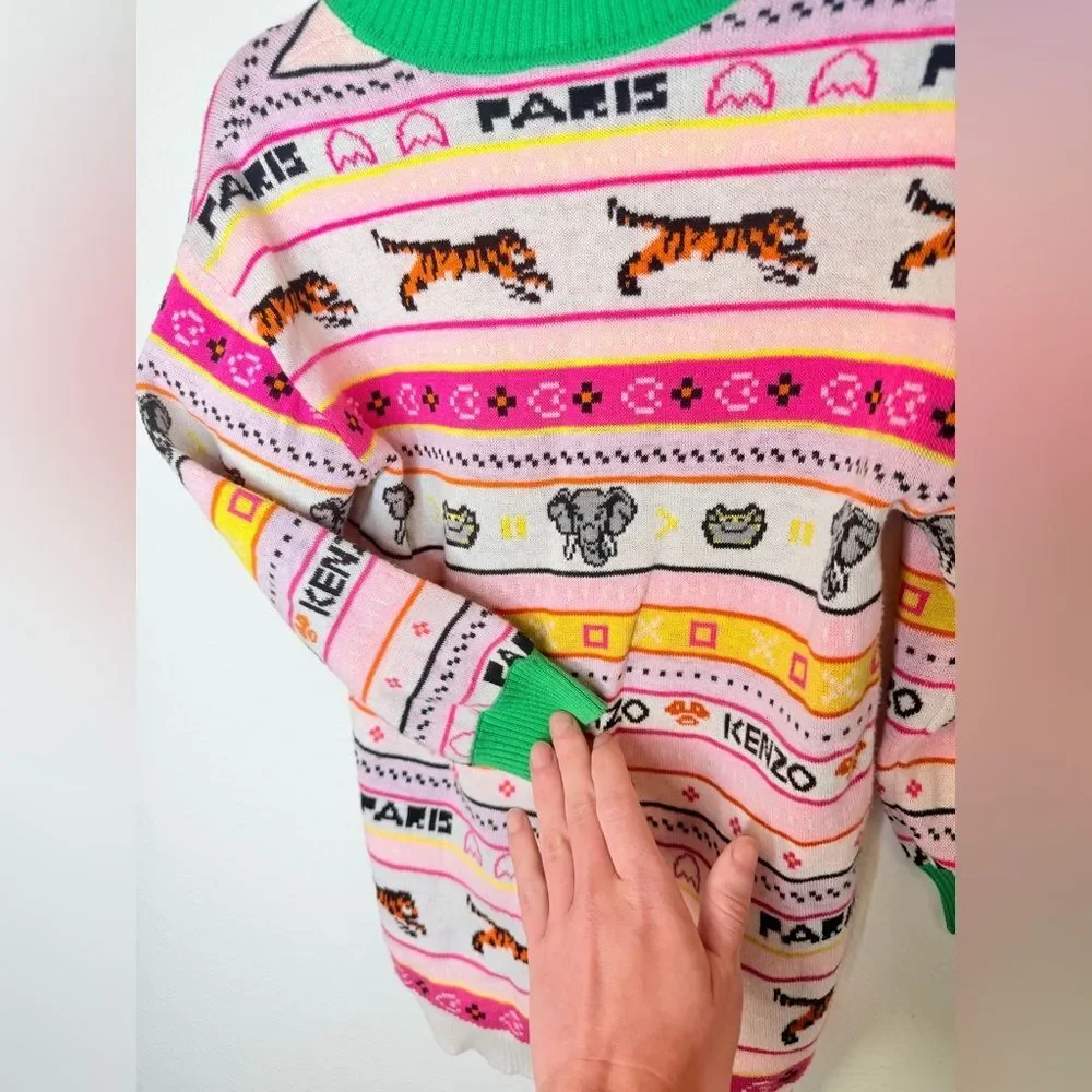 NWOT ✨ Kenzo ‘Jungle Games Mock Neck Sweater Dress’ Kids Size 5 $280